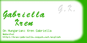 gabriella kren business card